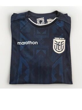 Marathon Men's Navy Blue Soccer Jersey with Crest